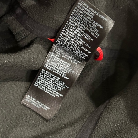 The North Face Black Full Zip Fleece Athletic Sweatshirt Long Sleeve Size S - Picture 6 of 8